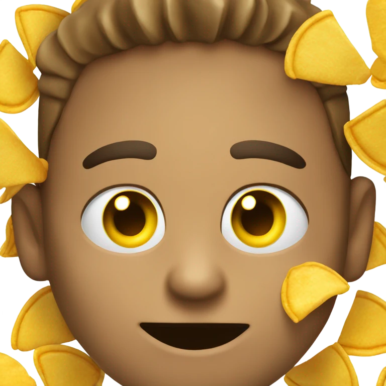 Smiley face with nacho ears emoji