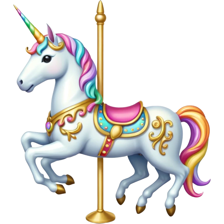 carousel, unicorn emoji