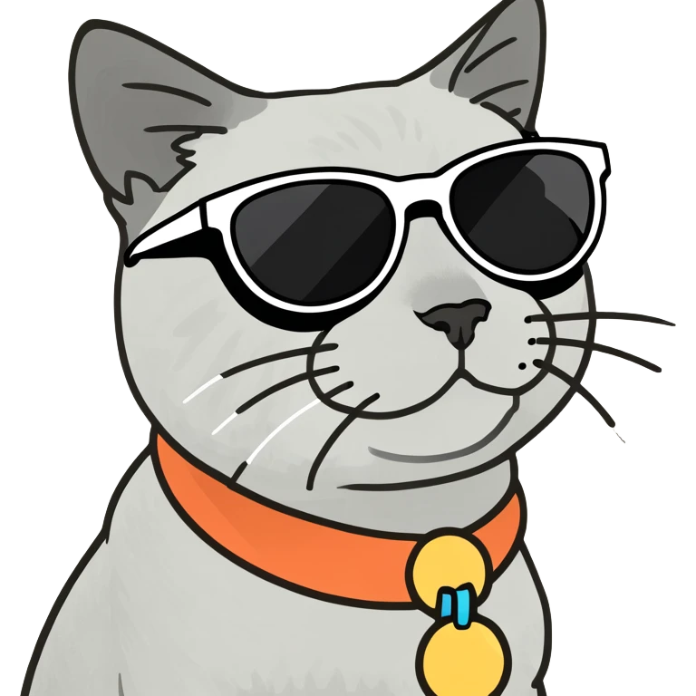 Cat with sunglasses emoji