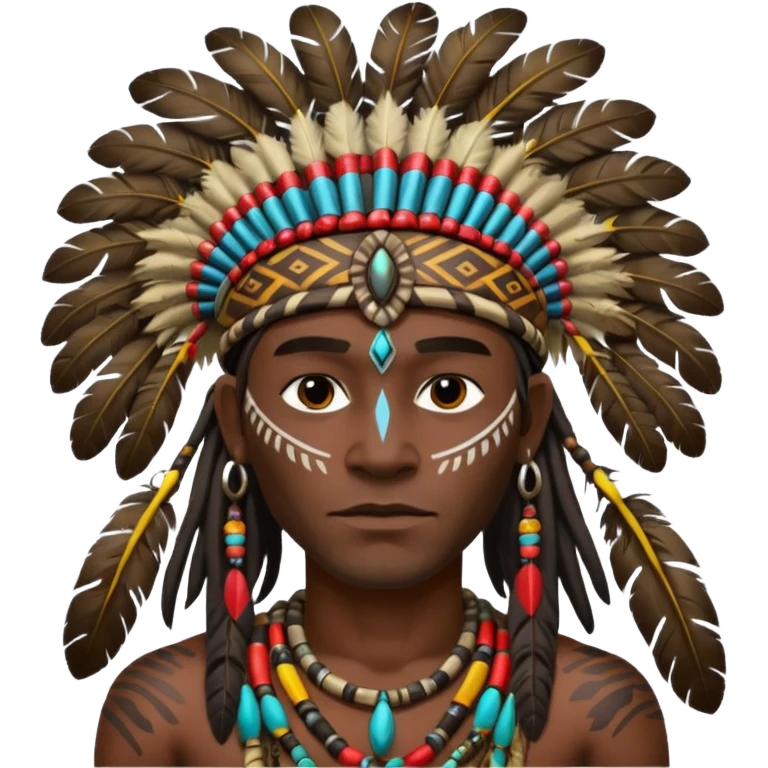 a tribal man in jungle emoji