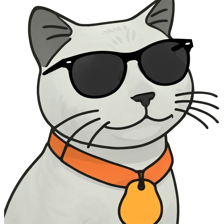 Cat with sunglasses emoji