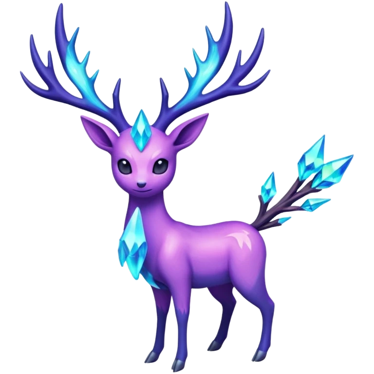 Pokemon legendary purple and cian crystal xerneas emoji