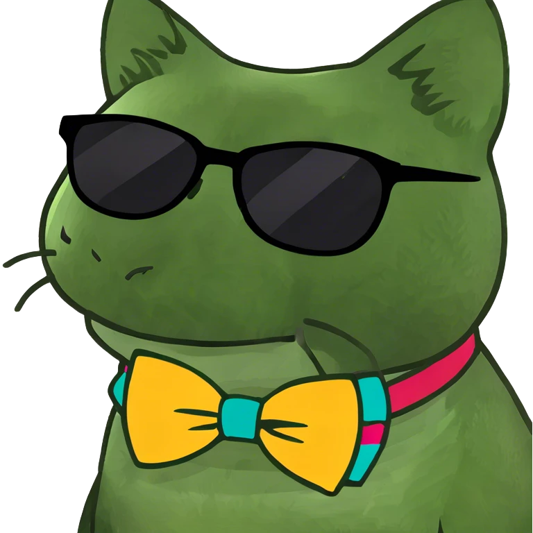 Cat with sunglasses emoji