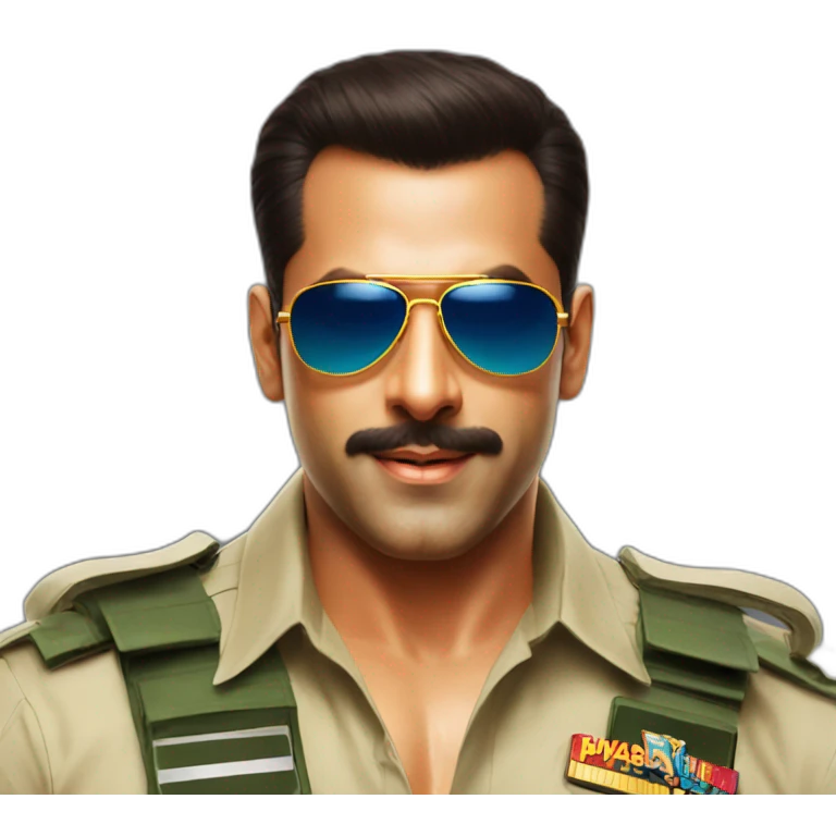Salman Khan from Dabanng with Aviators emoji