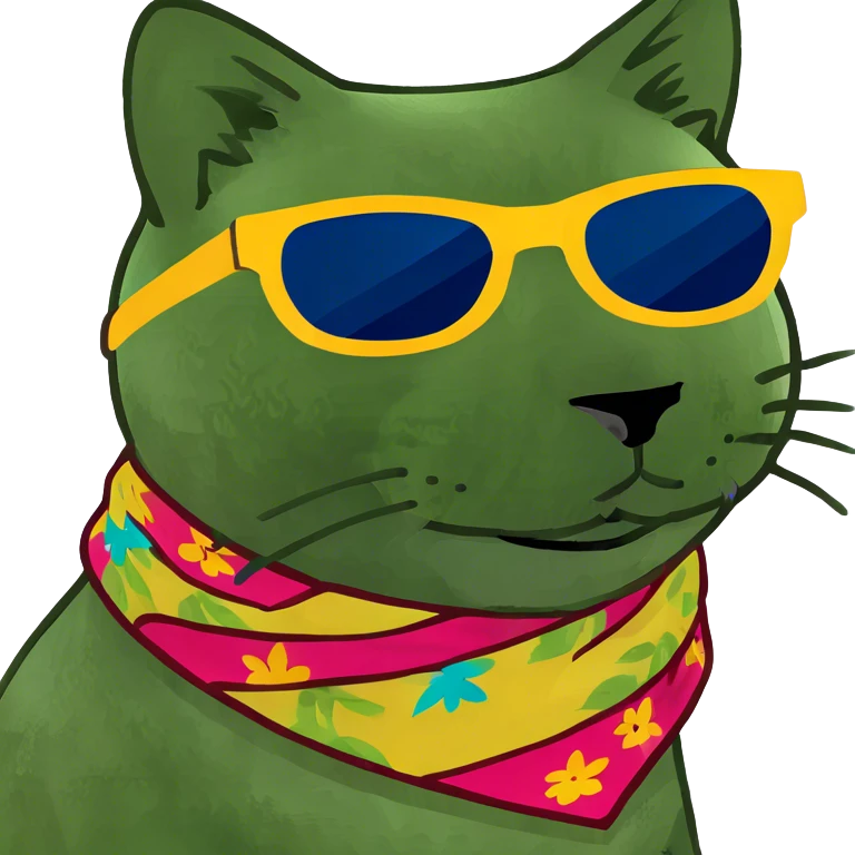 Cat with sunglasses emoji