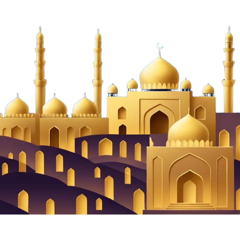هلال لونه أسود مع نجوم لونها فضي صغيرة ومكتوب "رمضان مبارك" emoji