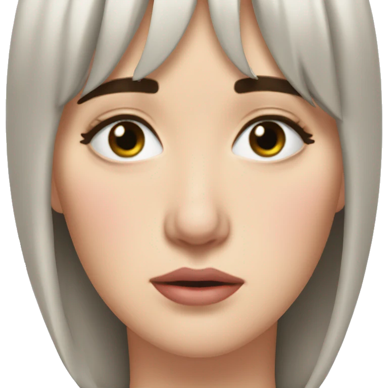 Dakota Johnson with a tear running down her eyes and a sad expression emoji