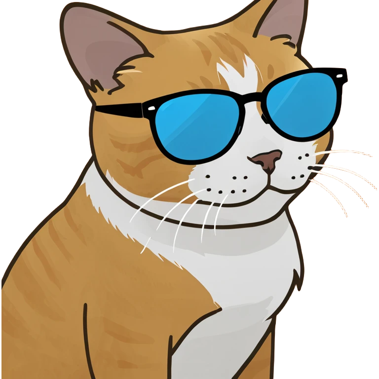 Cat with sunglasses emoji