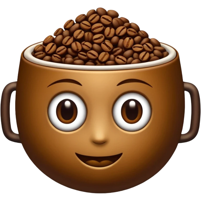Grano de café con personalidad
 emoji