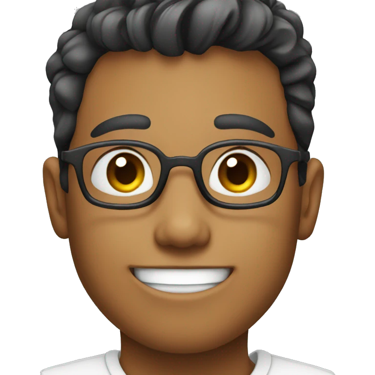 smiling boy in white shirt emoji