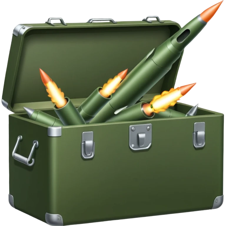 A military box filled with combat missiles emoji