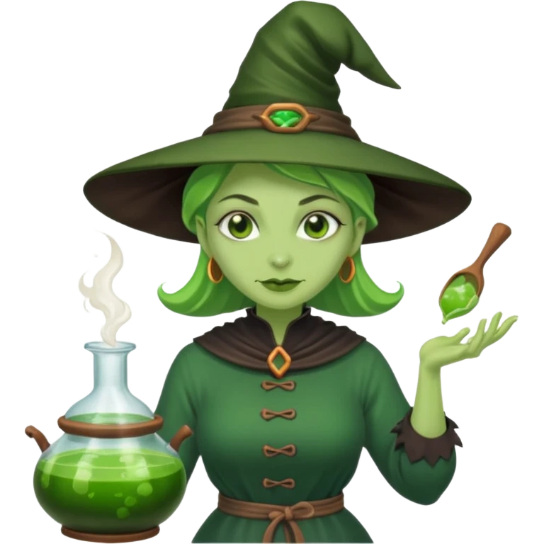 green witch cooking potion emoji