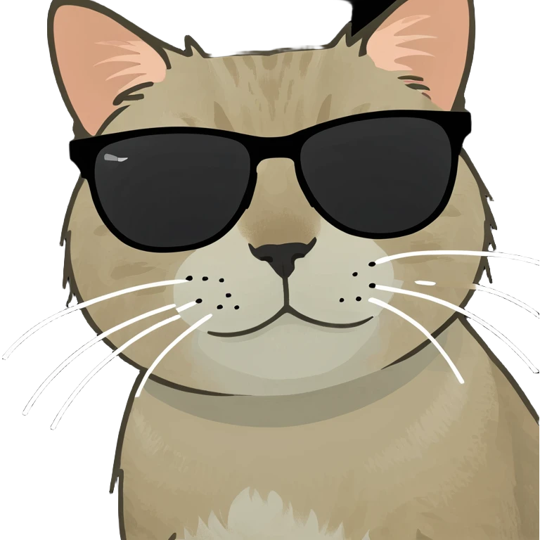 Cat with sunglasses emoji