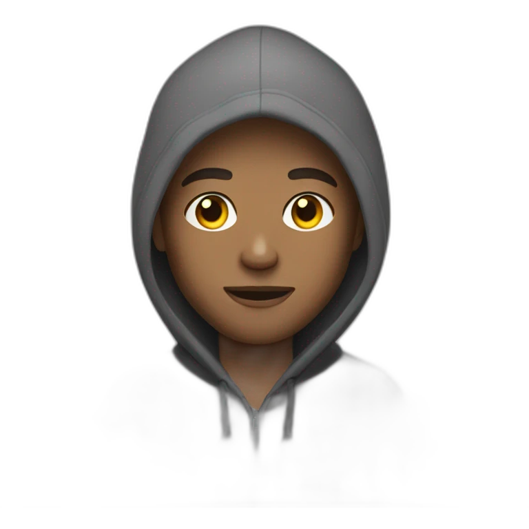 Gym guy wearing hoodie  emoji