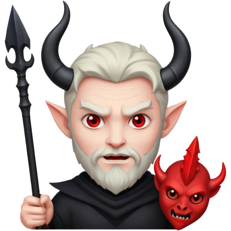 satan holding trident emoji