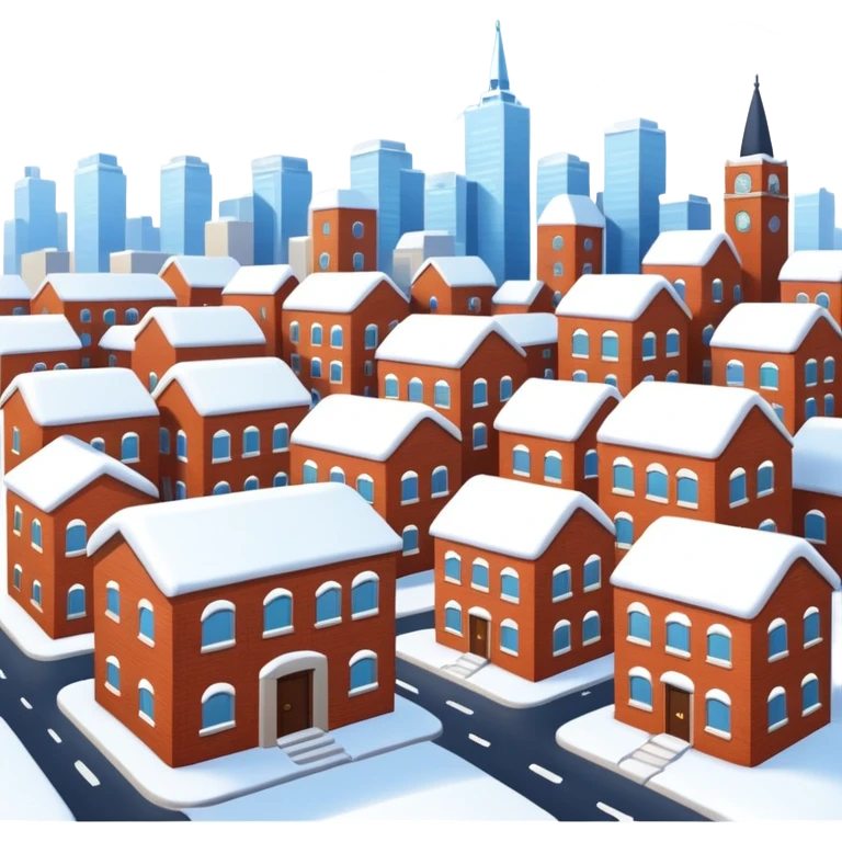 city snowing emoji