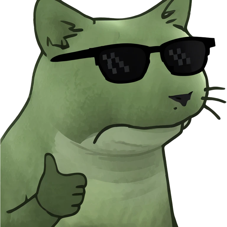 Cat with sunglasses emoji
