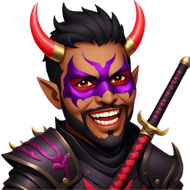 Demon-Horned Warrior emoji