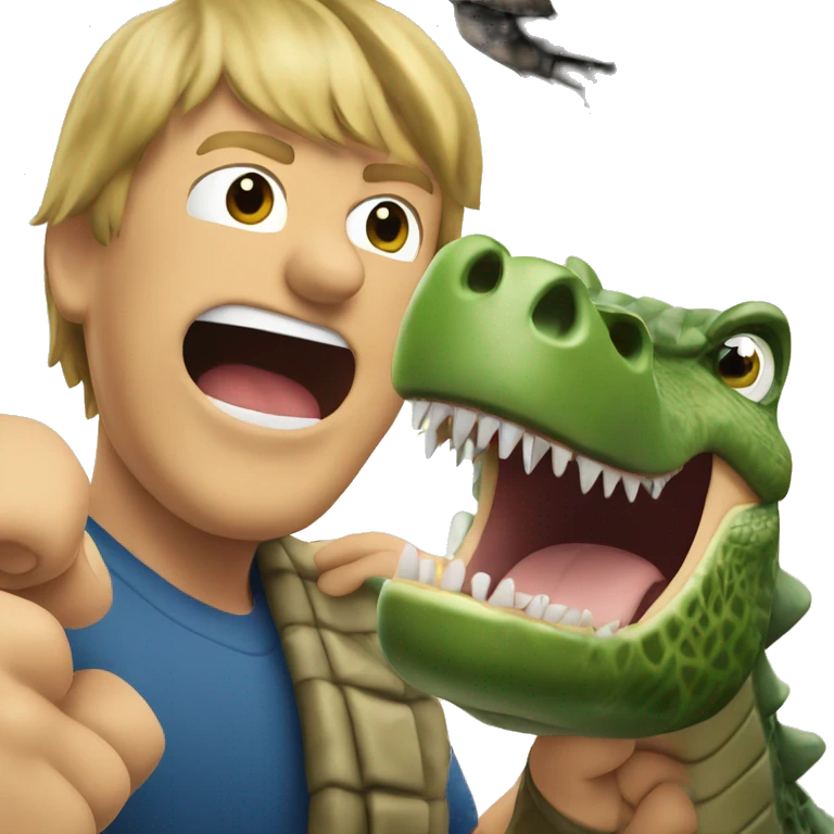 exited Steve Irwin boxing a crocodile emoji