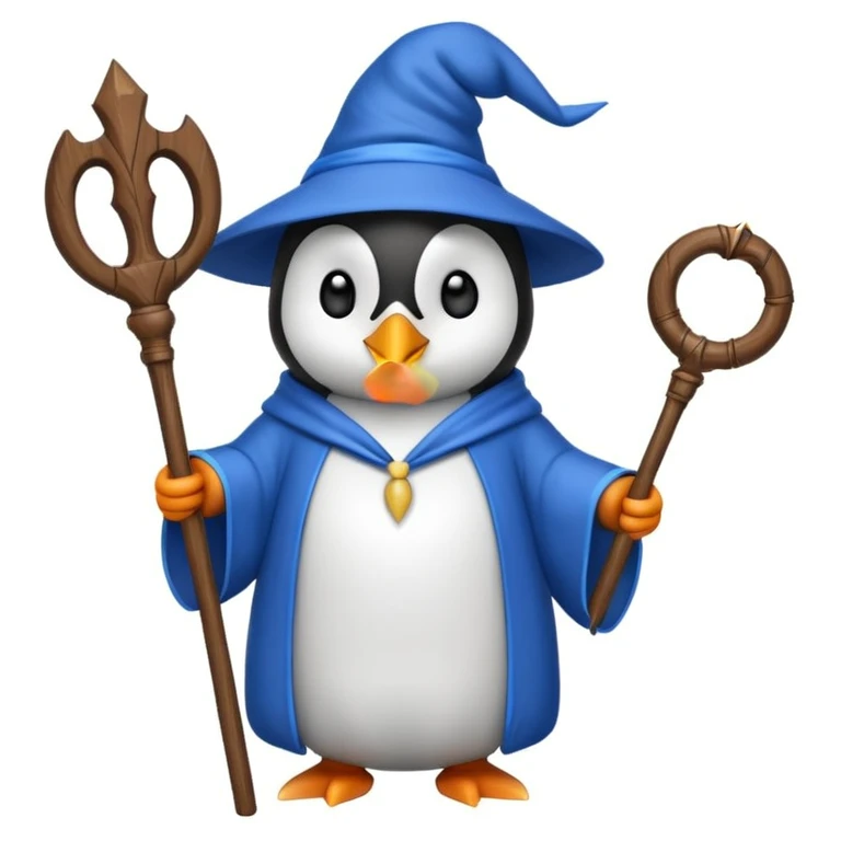 Penguin Wizard emoji