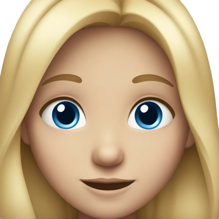smiling girl with blue eyes emoji