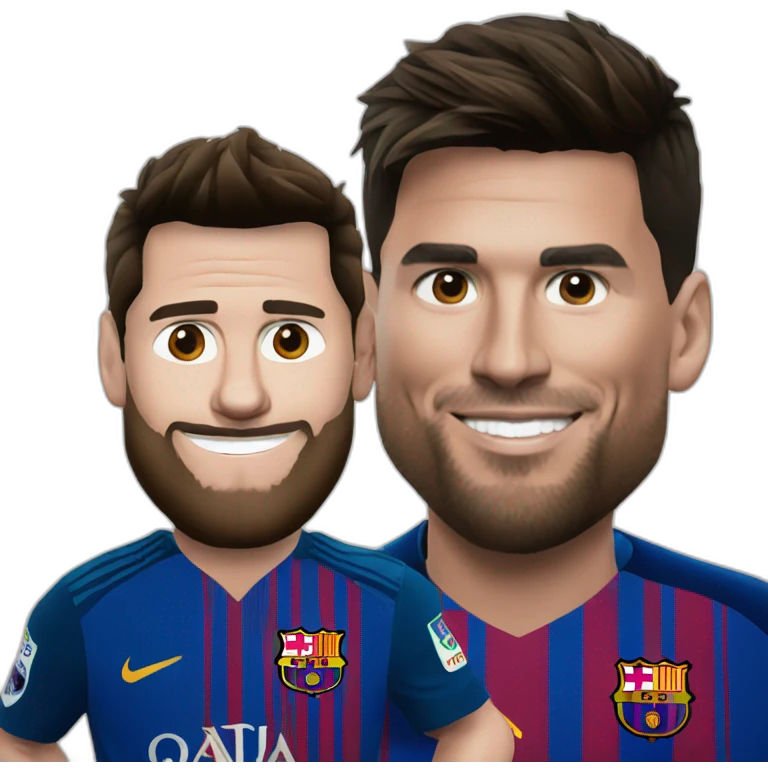 leonel messi with ronaldo emoji