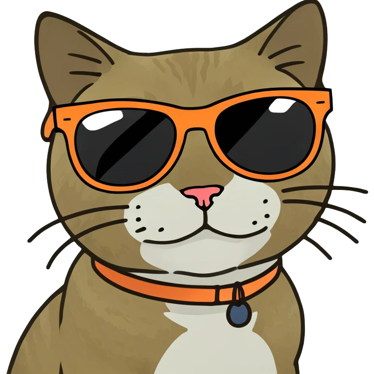 Cat with sunglasses emoji
