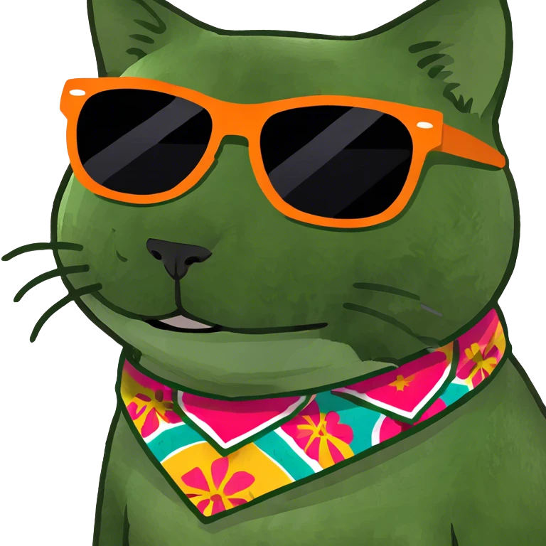 Cat with sunglasses emoji