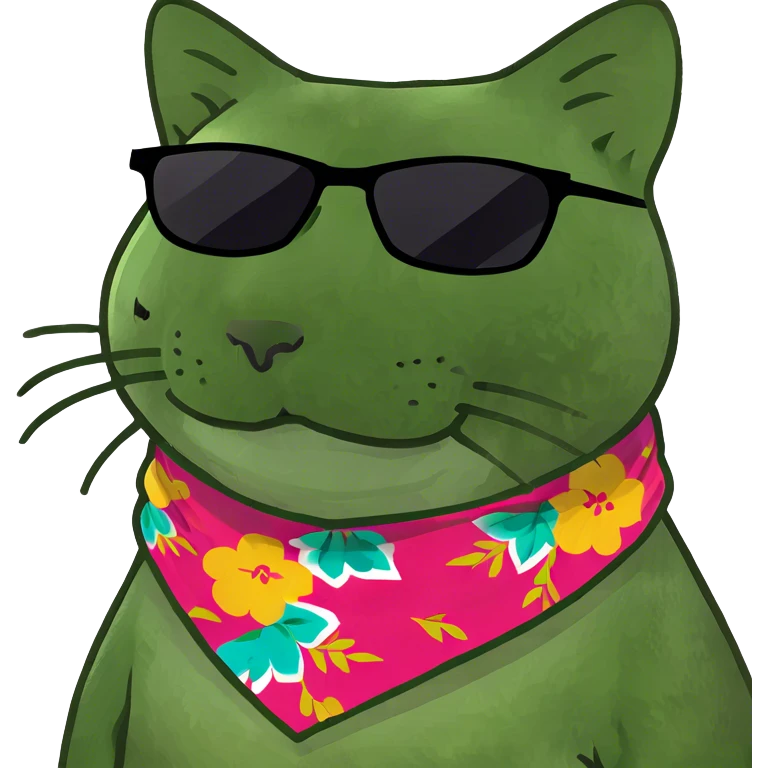 Cat with sunglasses emoji