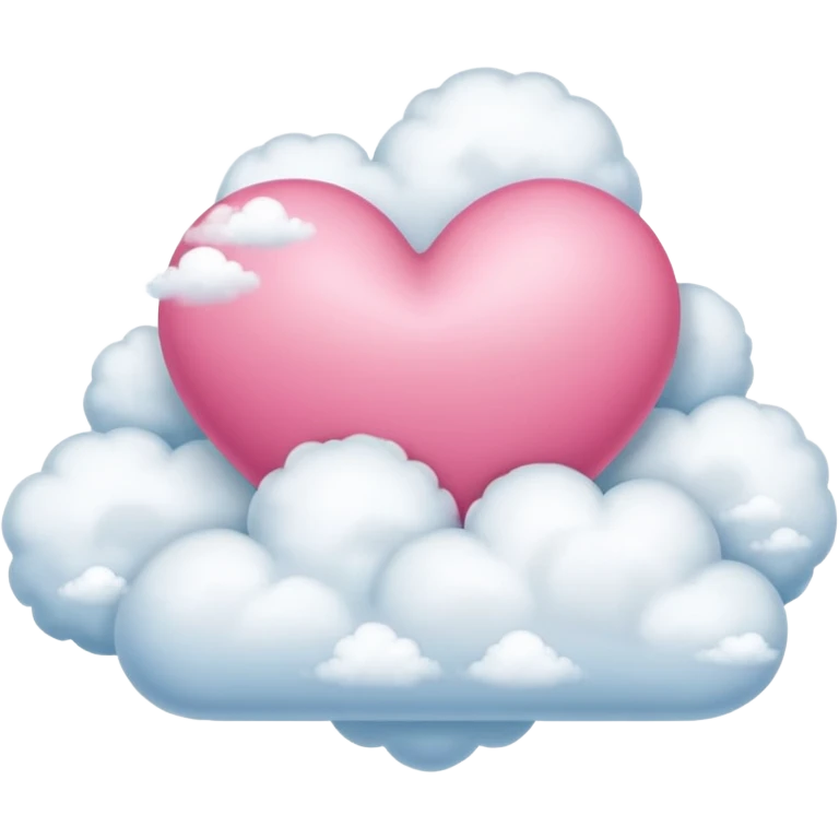 pink heart + cloud emoji