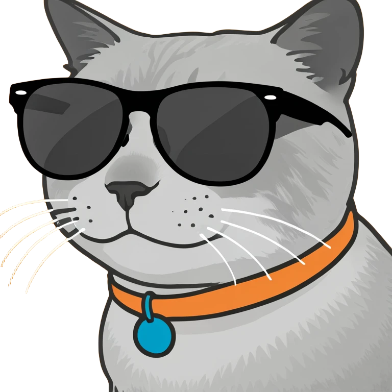 Cat with sunglasses emoji