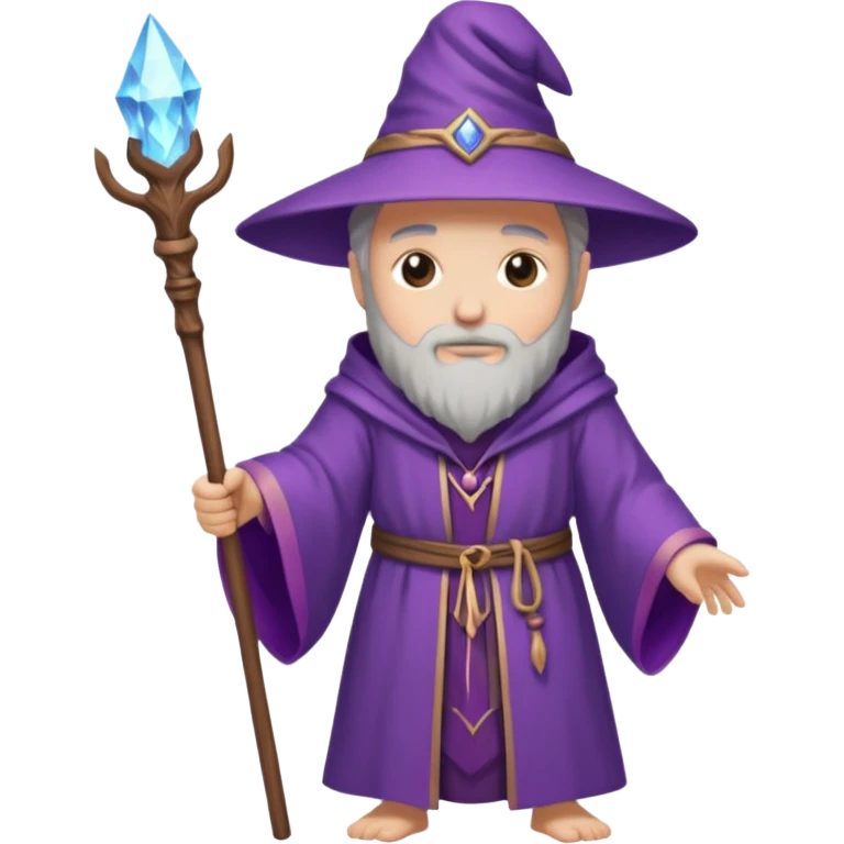 purple wizard with staff emoji
