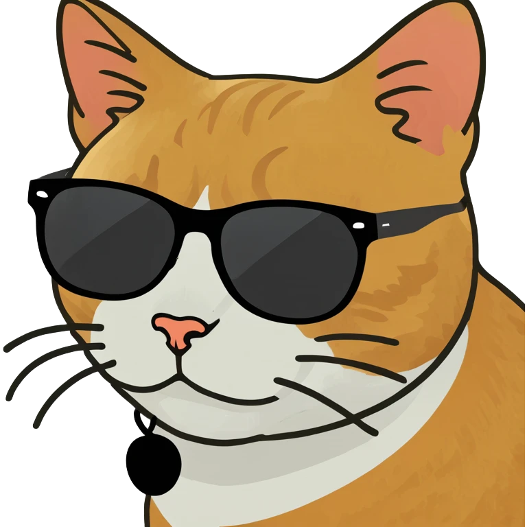 Cat with sunglasses emoji