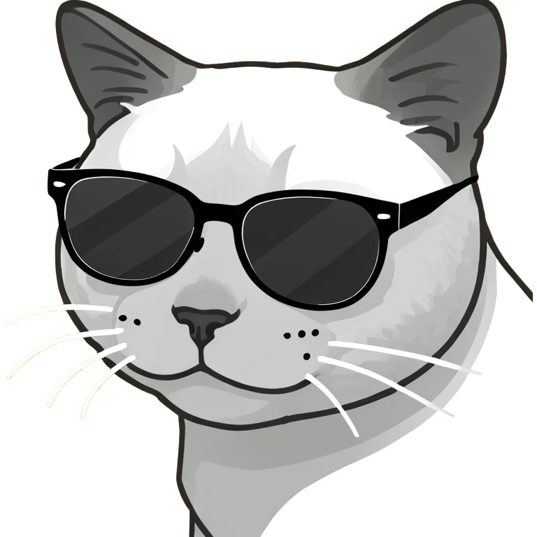 Cat with sunglasses emoji