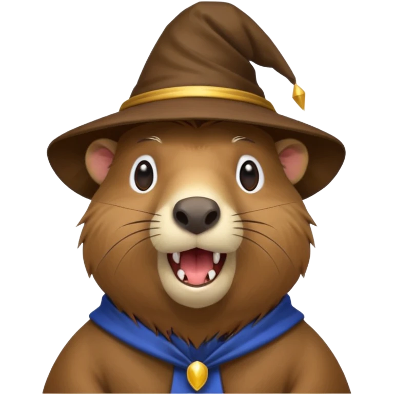 wizard capybara shouting emoji
