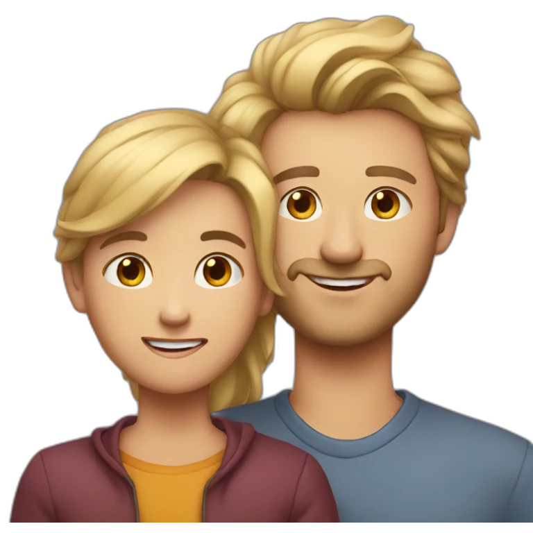 Anya with his father emoji