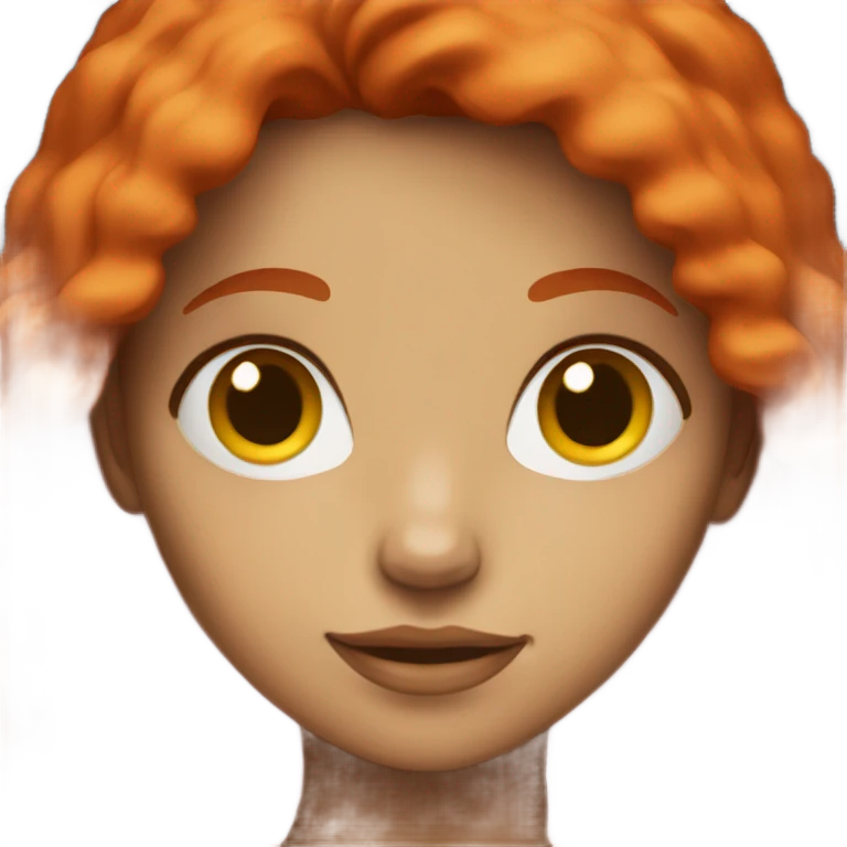 Girl with red hair emoji