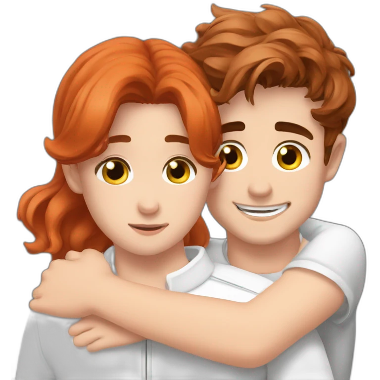 Charles leclerc huging a redhead emoji