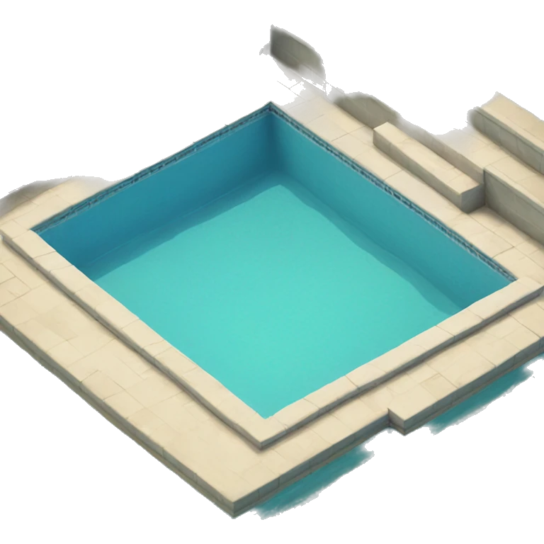 Square Swimming Pool with STeps inside emoji