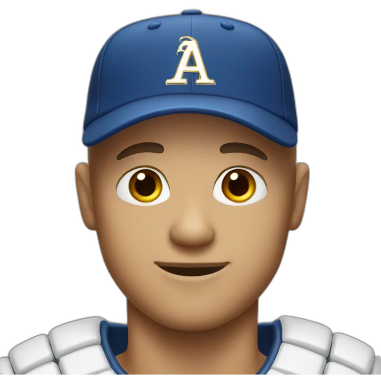 bald man in baseball cap emoji