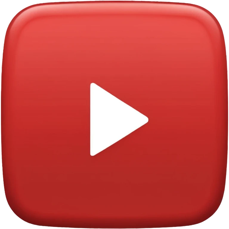YouTube logo, simple and recognizable emoji