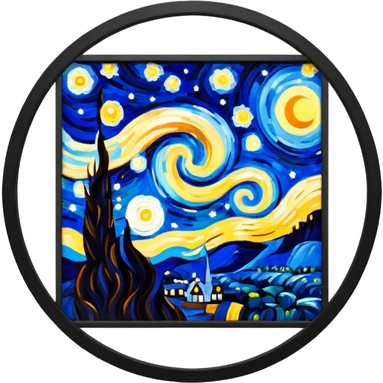 The starry night in painting frame
















 emoji