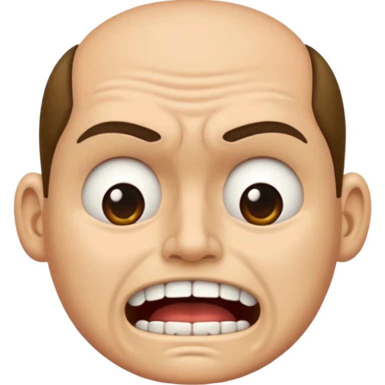 realistic grinding teeth emoji with their mouth closed emoji