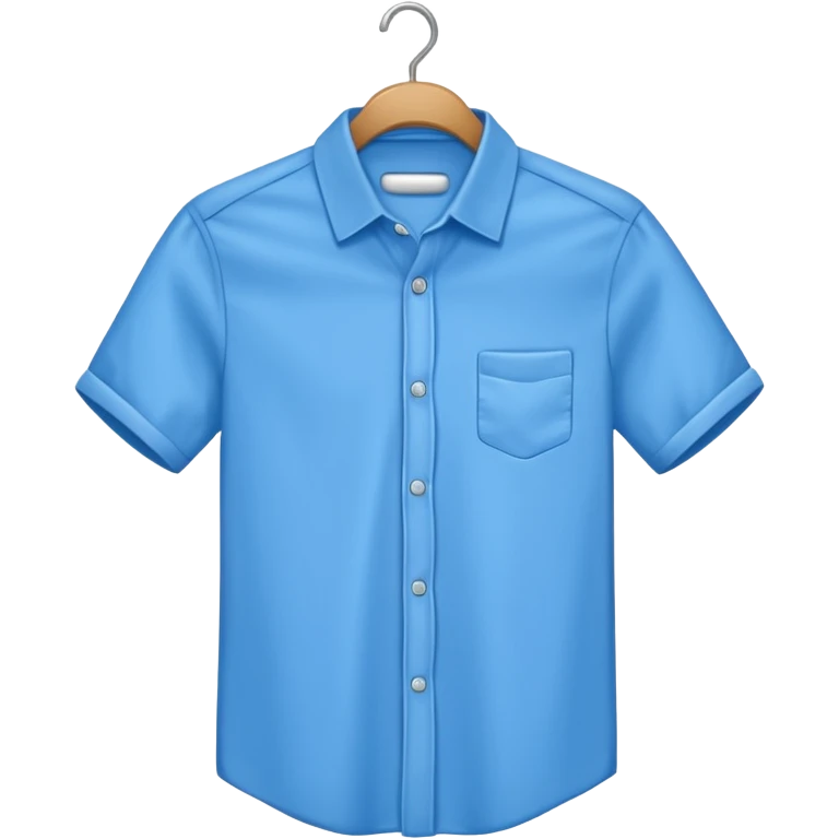 blue shirt hanged on a hanger emoji