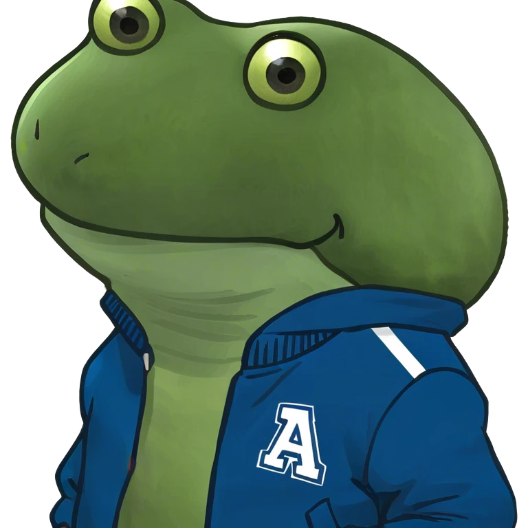 wearing a blue varsity jacket emoji
