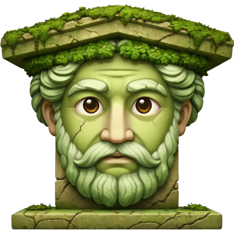 greek sculpture with moss emoji
