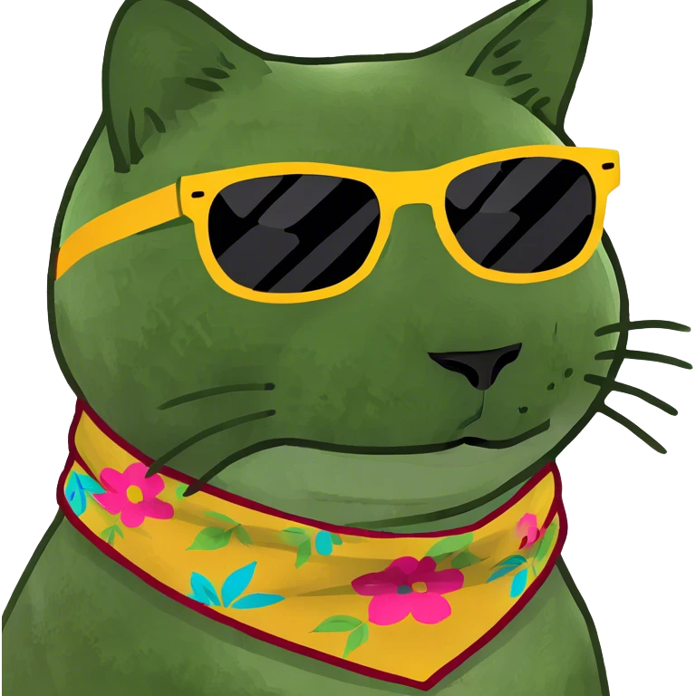 Cat with sunglasses emoji