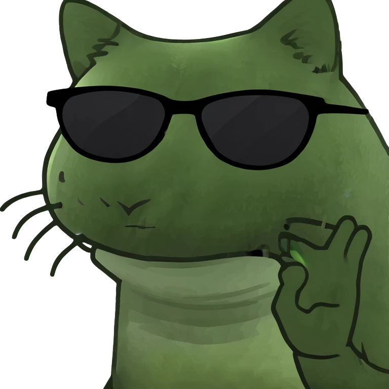 Cat with sunglasses emoji