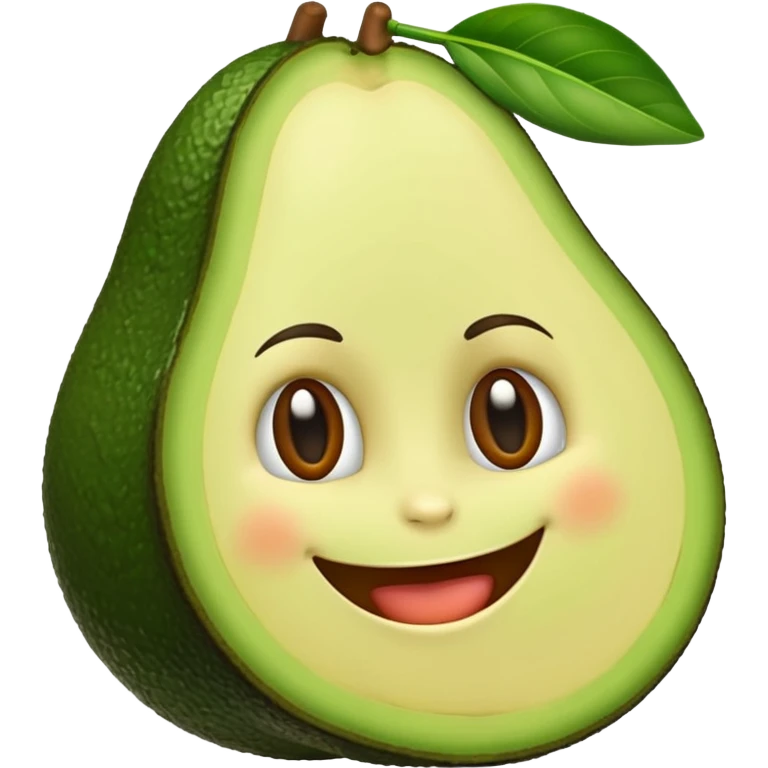 avocado with smile emoji