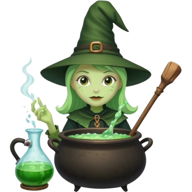 green witch cooking potion emoji